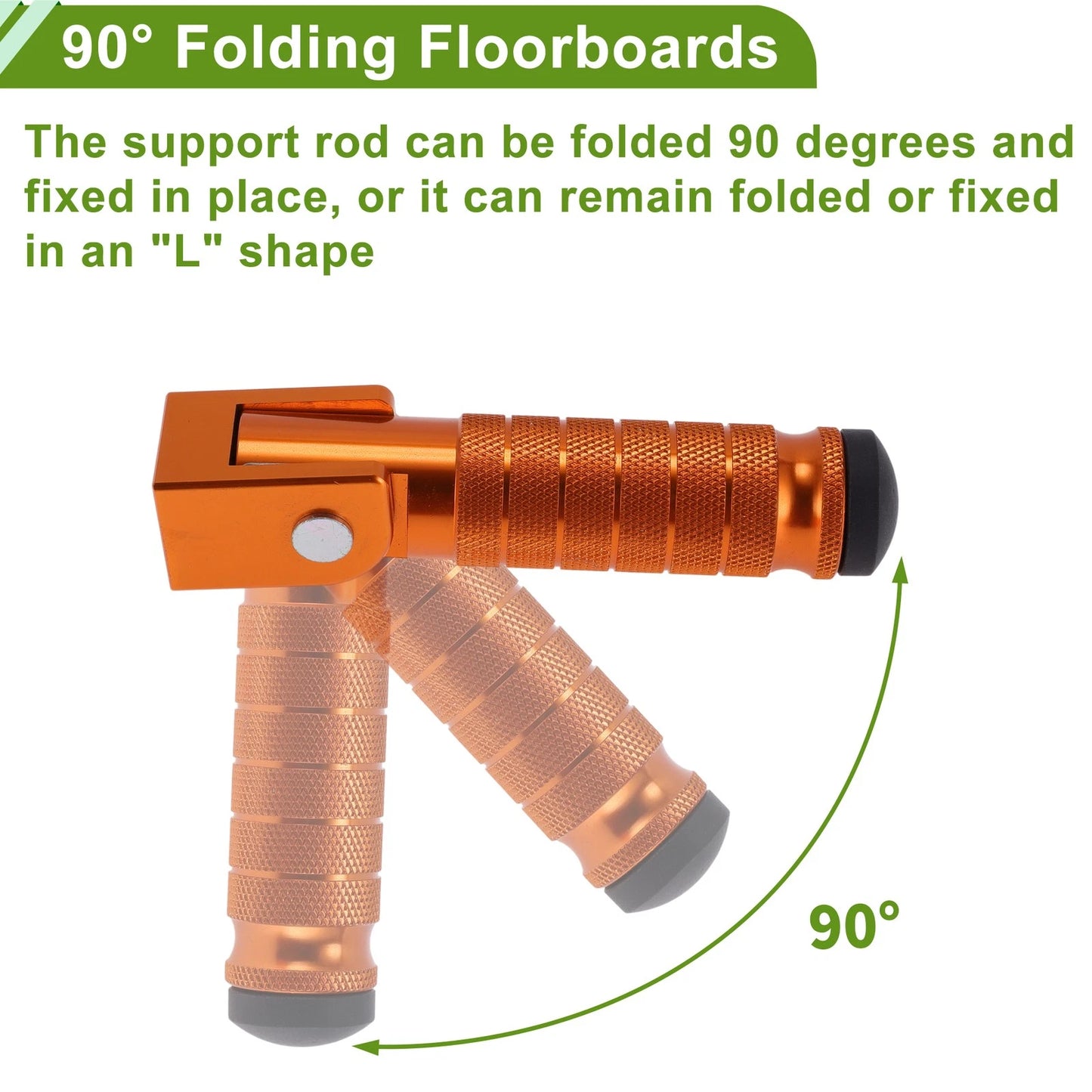 Orange Motorcycle Foot Pegs for Honda, Suzuki, Yamaha
