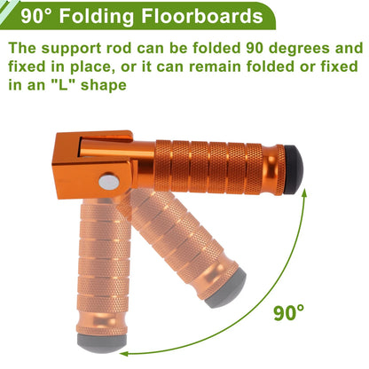 Orange Motorcycle Foot Pegs for Honda, Suzuki, Yamaha