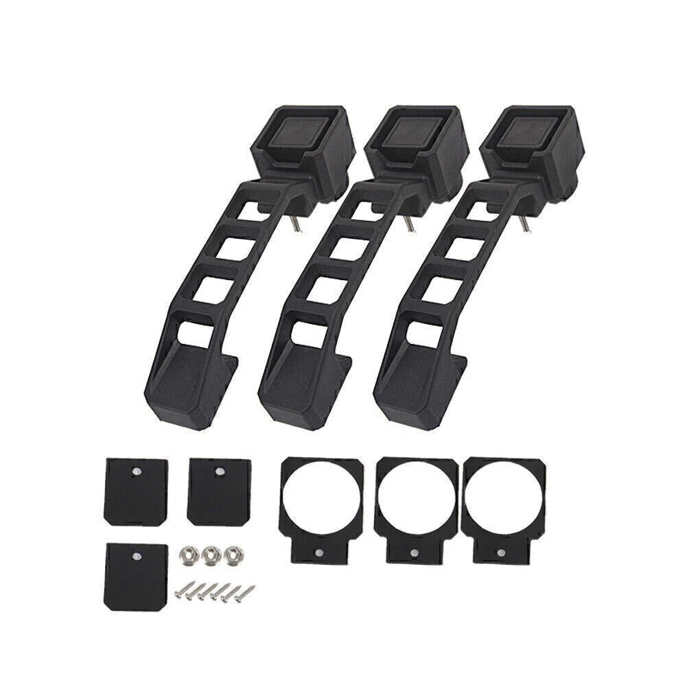 3 x Exterior Outer Door Handles for Jeep Wrangler JK JKU (2007-2017) Black