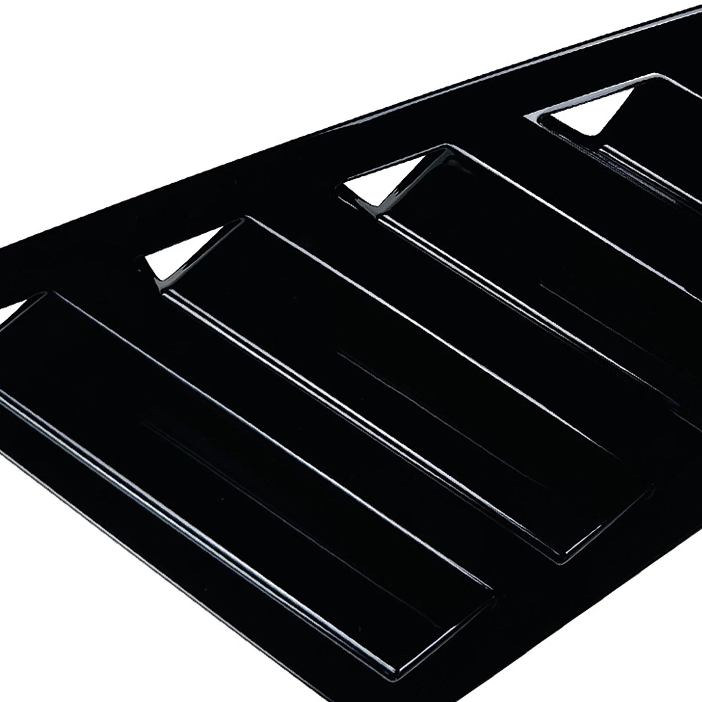 Rear Side Window Louver Covers for Audi A3 S3 (2021-2024) Gloss Black