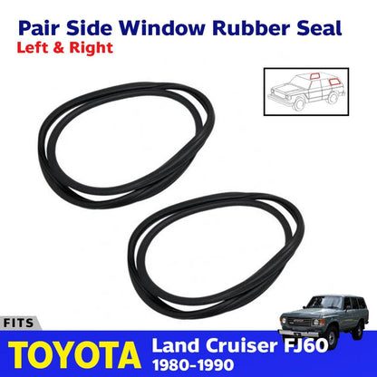 Pair Side Window Rubber LH+RH Fits Toyota Land Cruiser BJ FJ60 FJ62 HJ60 1980-90