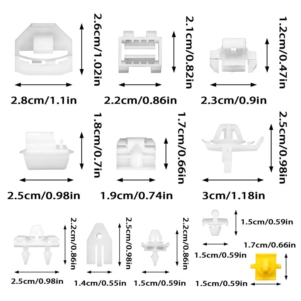 124pcs Car Body Side Door Panel Clips for Benz 190 W201 190E 190D (1982-1993)