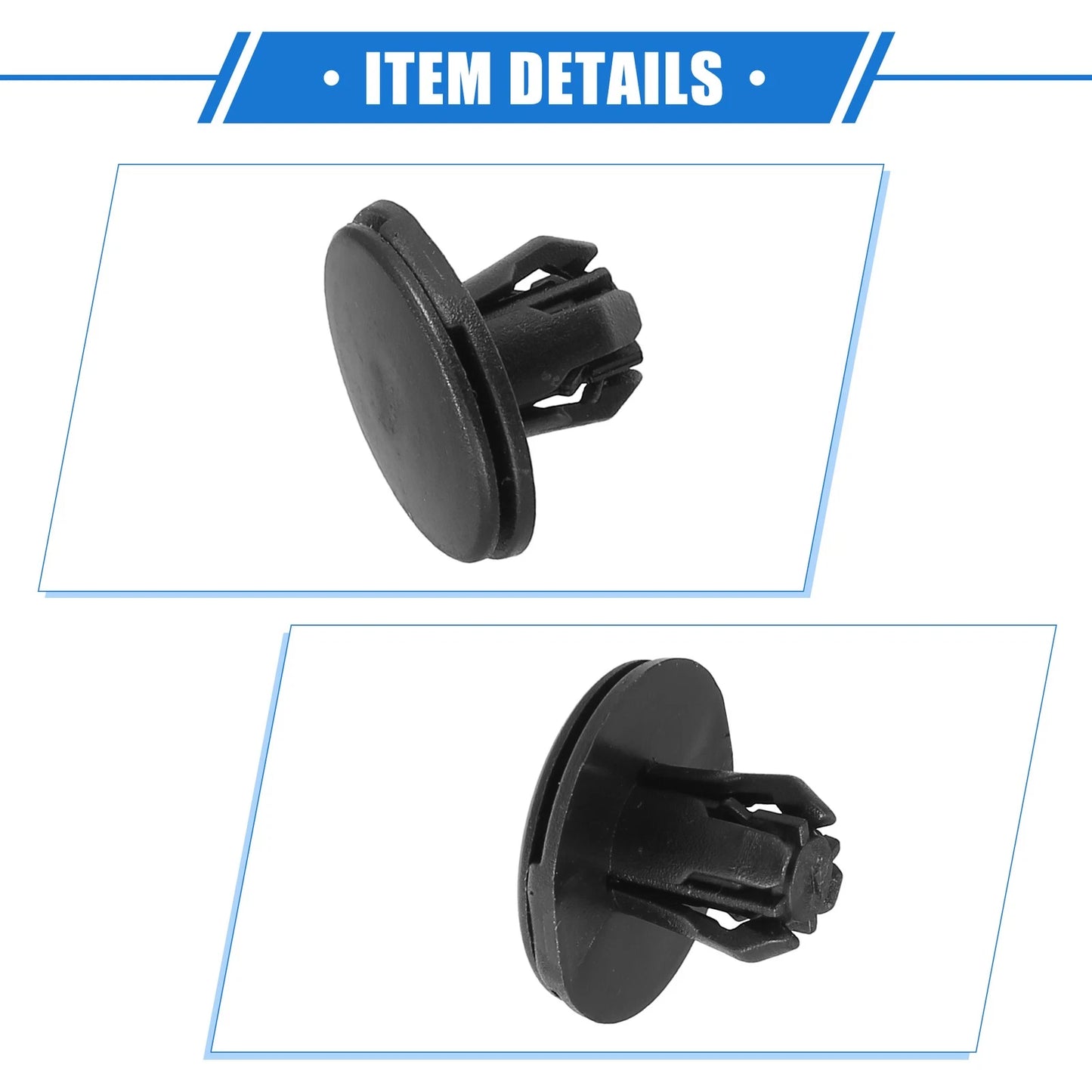 25 Pcs Fender Liner Retainer Clips for Honda - Durable Plastic Black