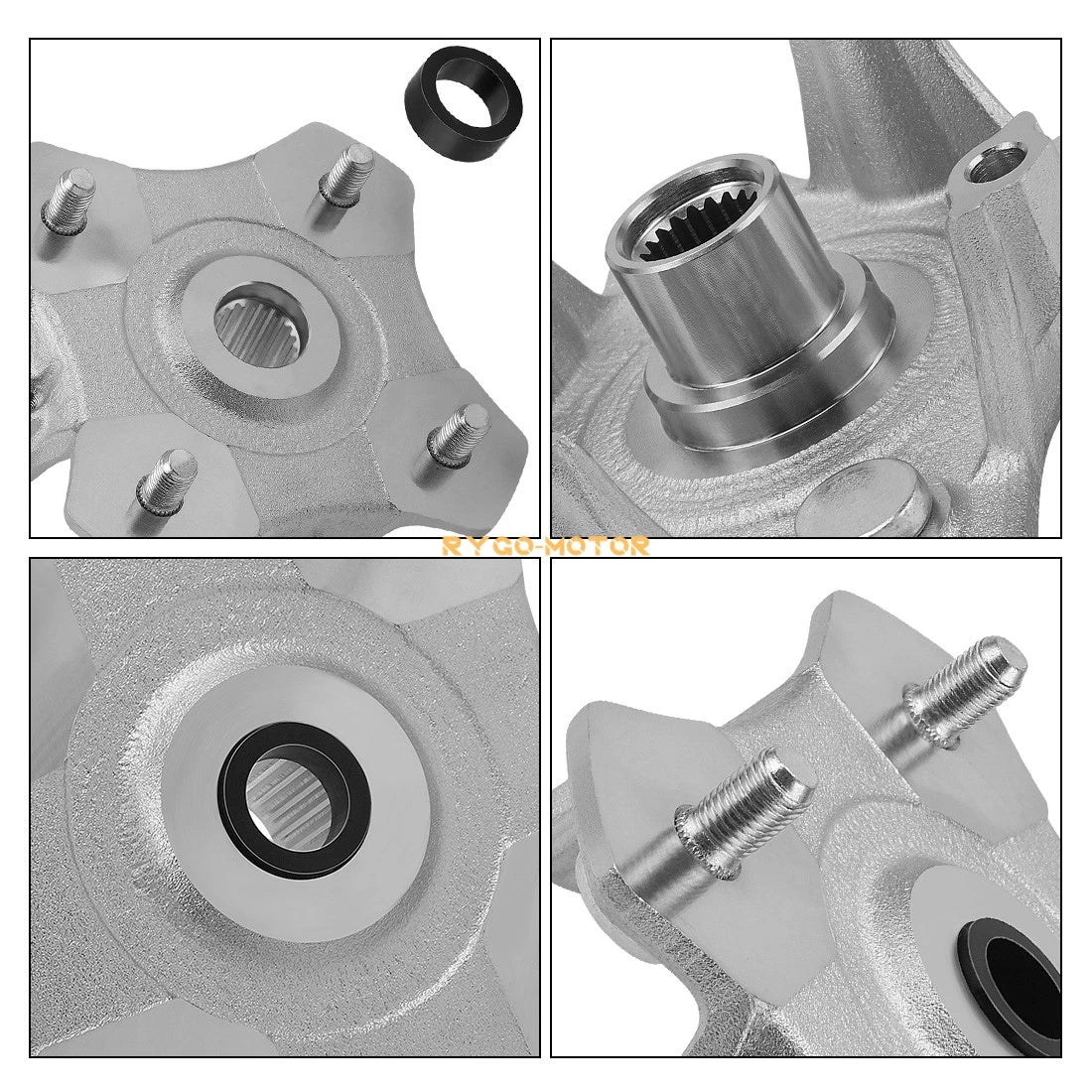 Wheel Hub 2x Front Left/Right Wheel Hub for Arctic Cat 500 4x4 FIS (2002–2004)