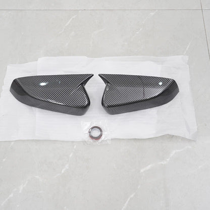 LF + RH Side Mirror Cover Caps for Ford Mustang 2010-2014 Carbon Black