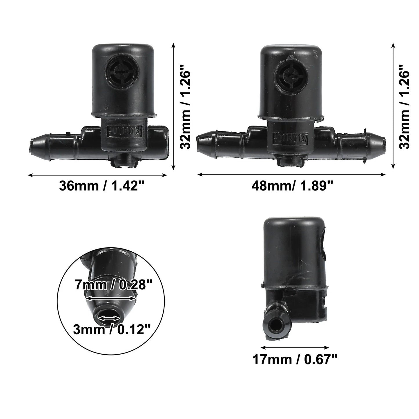 2 x Front Windshield Washer Nozzles for Buick Regal (2011–2017)