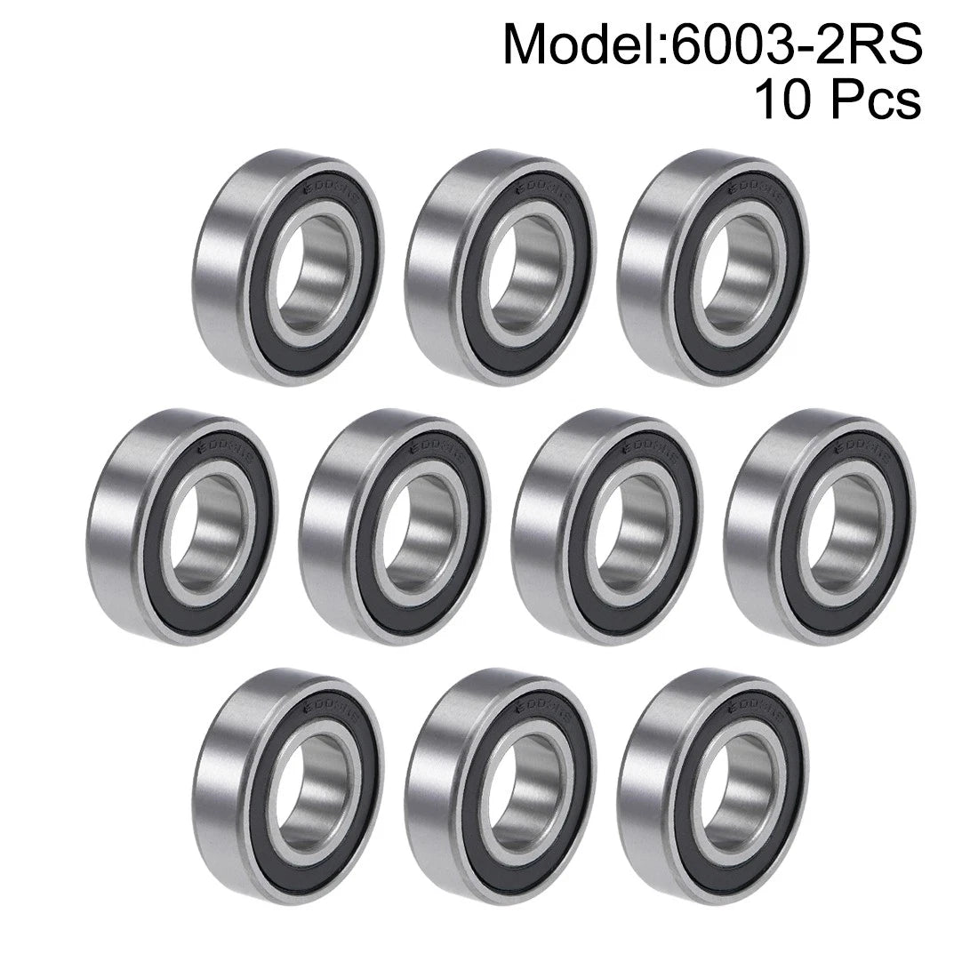 Deep Groove Ball Bearing 17x35x10mm 2RS Chrome Steel P6 10pcs