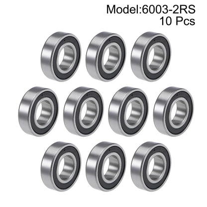 Deep Groove Ball Bearing 17x35x10mm 2RS Chrome Steel P6 10pcs