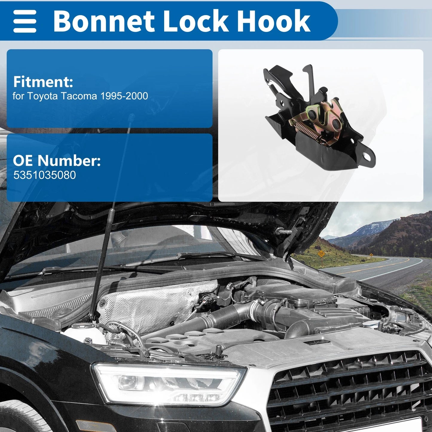 Bonnet Latch Assembly for Toyota Tacoma (1995-2000) - 1 x Quality Replacement