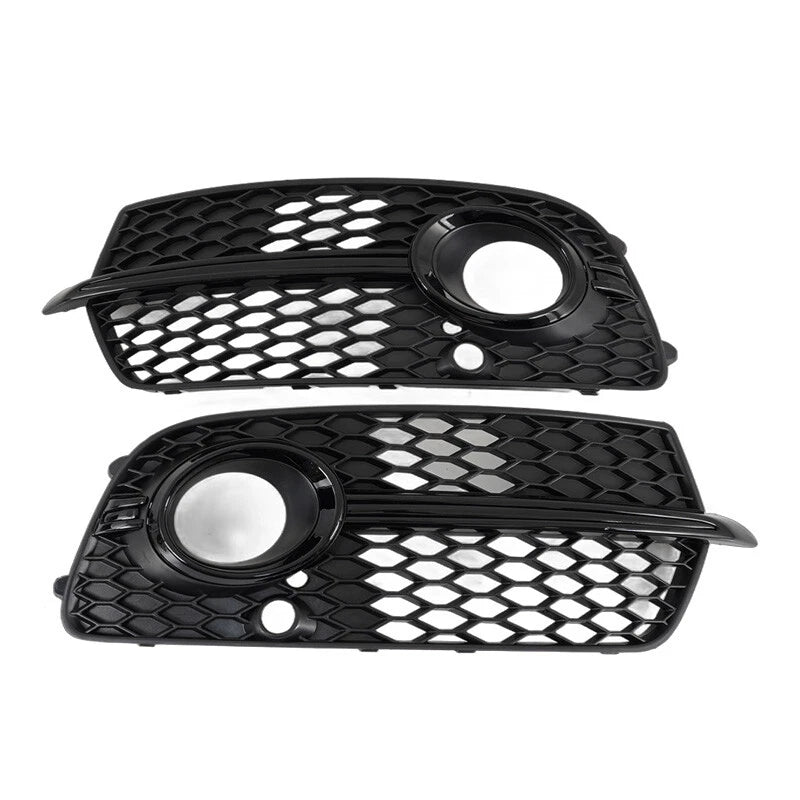 Front Bumper Fog Light Lamp Grill Cover Pair for Audi Q5 S-Line (2013-2017)
