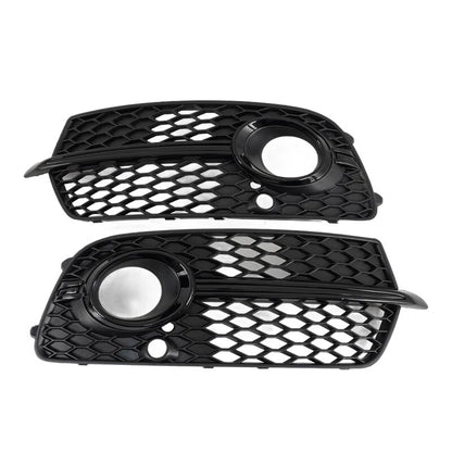 Front Bumper Fog Light Lamp Grill Cover Pair for Audi Q5 S-Line (2013-2017)