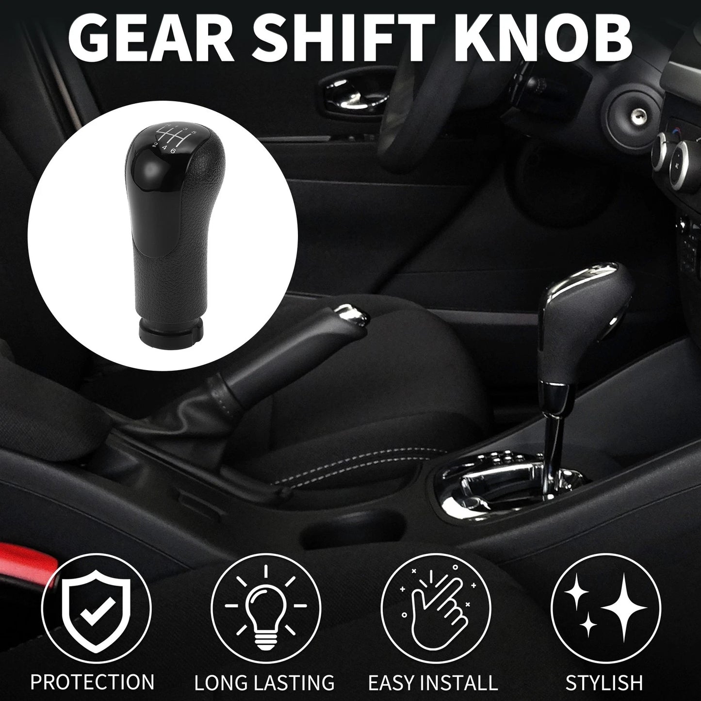 6 Speed Manual Gear Shifter Knob for Ford Fiesta (2001-2010)