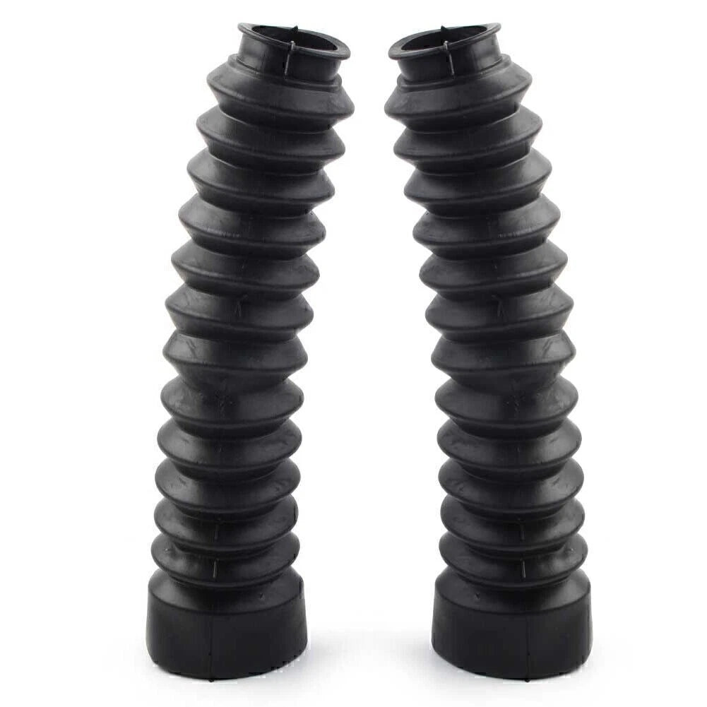 Rubber Front Fork Dust Cover Boots for Motorcycle Universal Black