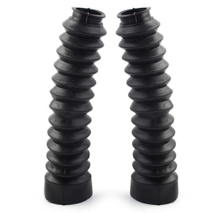 Rubber Front Fork Dust Cover Boots for Motorcycle Universal Black