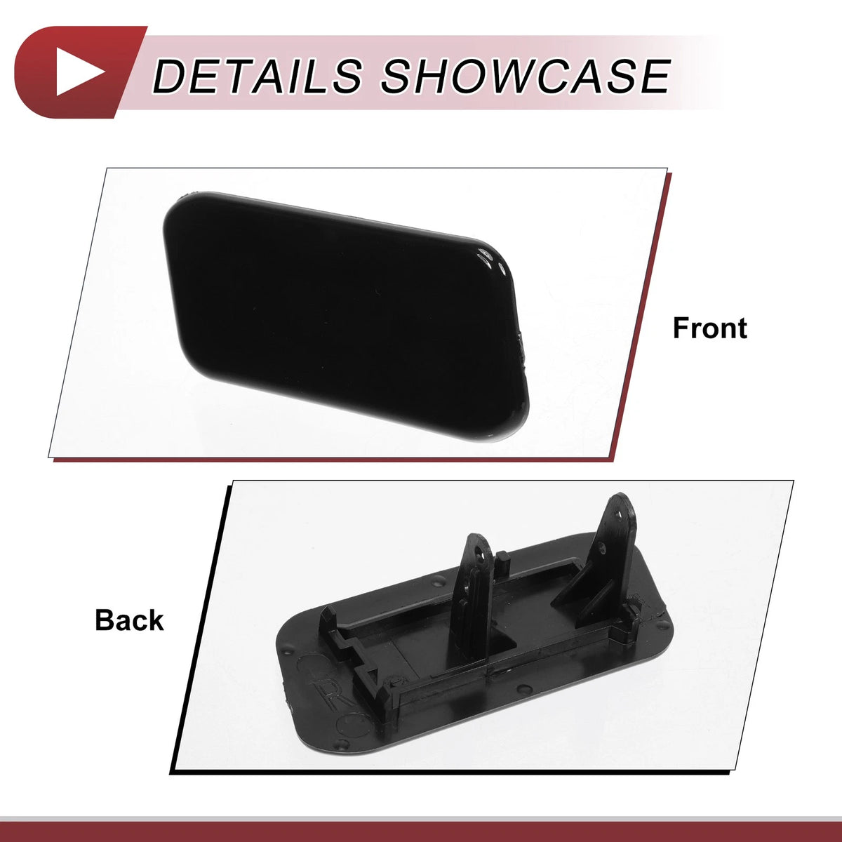 Front Right Washer Nozzle Cover for Mercedes-Benz ML500 (2002-2005) Black 1 x
