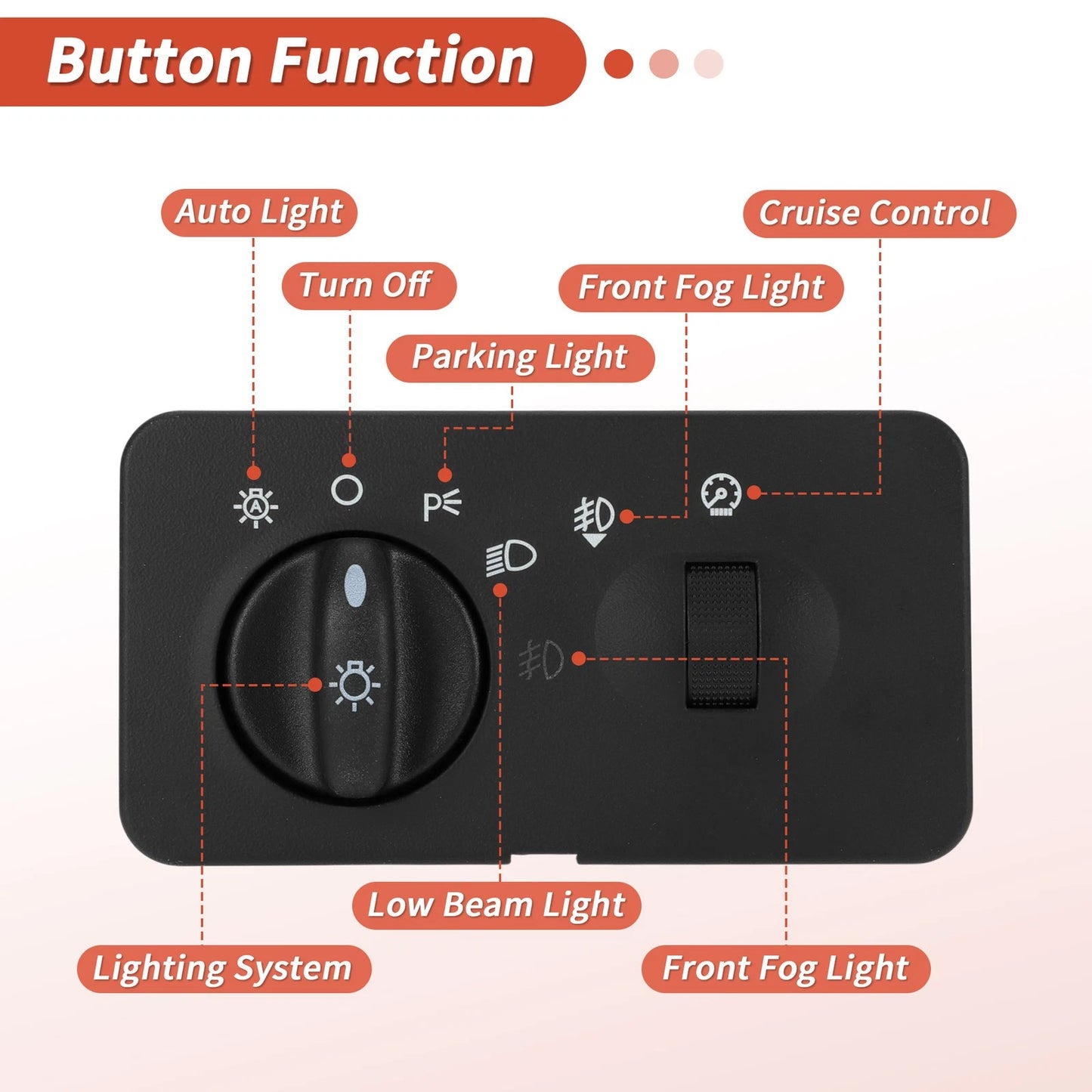 Headlight Switch for Ford F-250 F-350 Super Duty (2003-2007)
