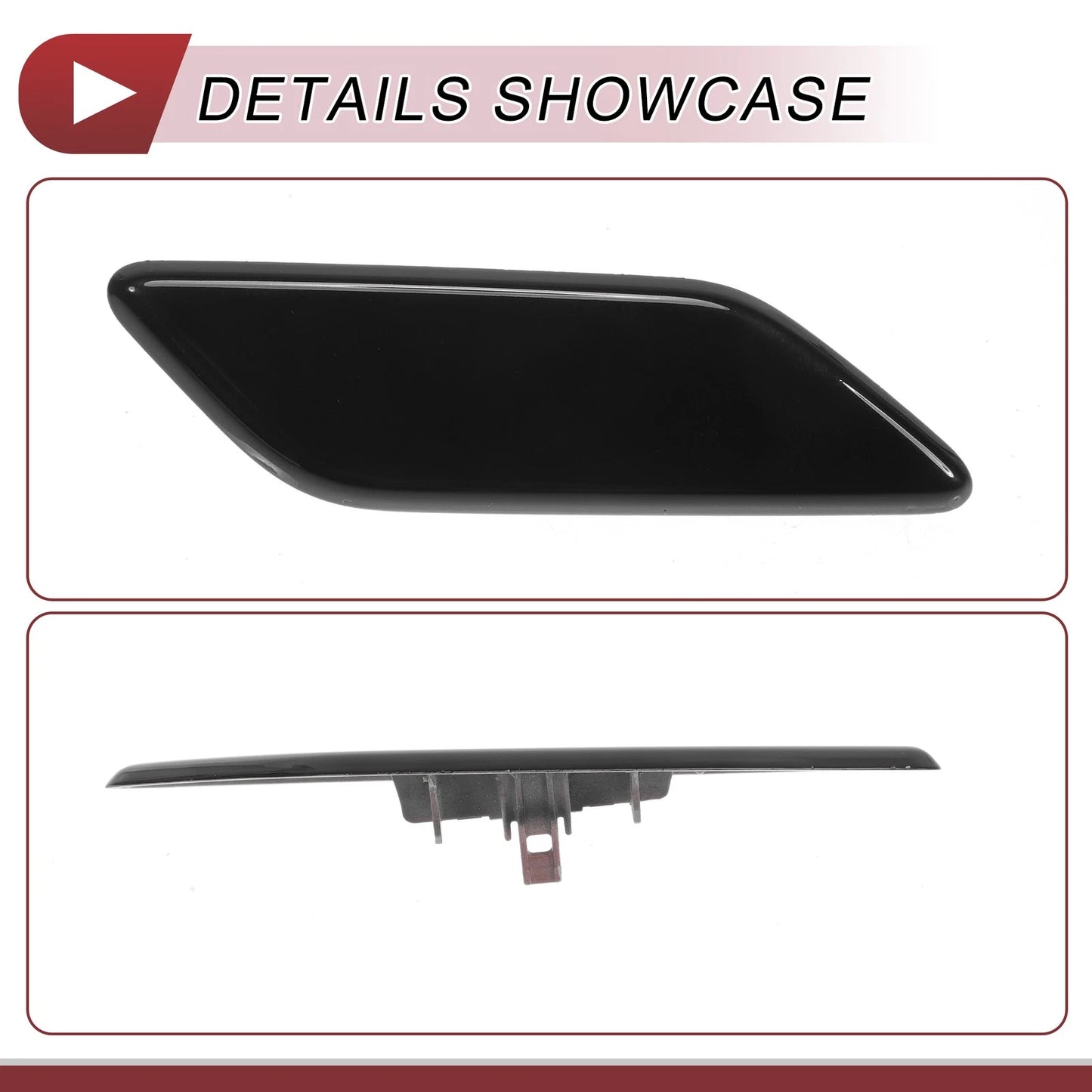 Front Right Washer Nozzle Cover for Honda CR-V (2015-2017) Black 1 Pcs