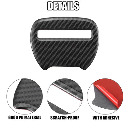 Steering Wheel Cover Trim for Dodge Challenger Carbon Fiber Pattern Black