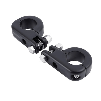 Matte Black 1.25" Highway Bar Footpegs for Harley Sportster XL 883 1200 (2004-2023)