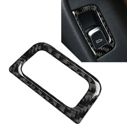 Carbon Fiber Black Rear Trunk Switch Button Frame Trim for Audi A6 A7 (2012-2018)