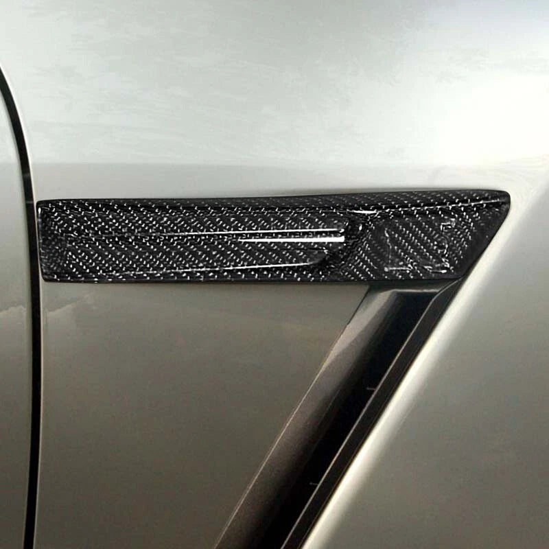 Real Carbon Fiber Side Fender Cover Trim Fit For Nissan GT-R R35 2009-2013