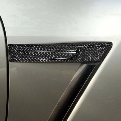 Real Carbon Fiber Side Fender Cover Trim Fit For Nissan GT-R R35 2009-2013