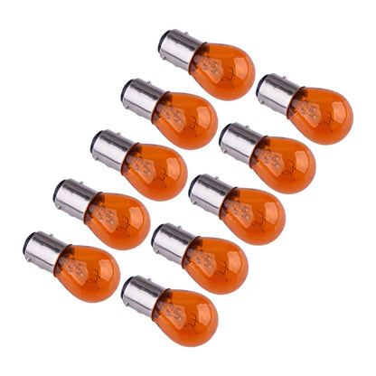 10 x 1157 Amber Halogen Bulbs for Car Motorcycle Turn Signal Fog Light