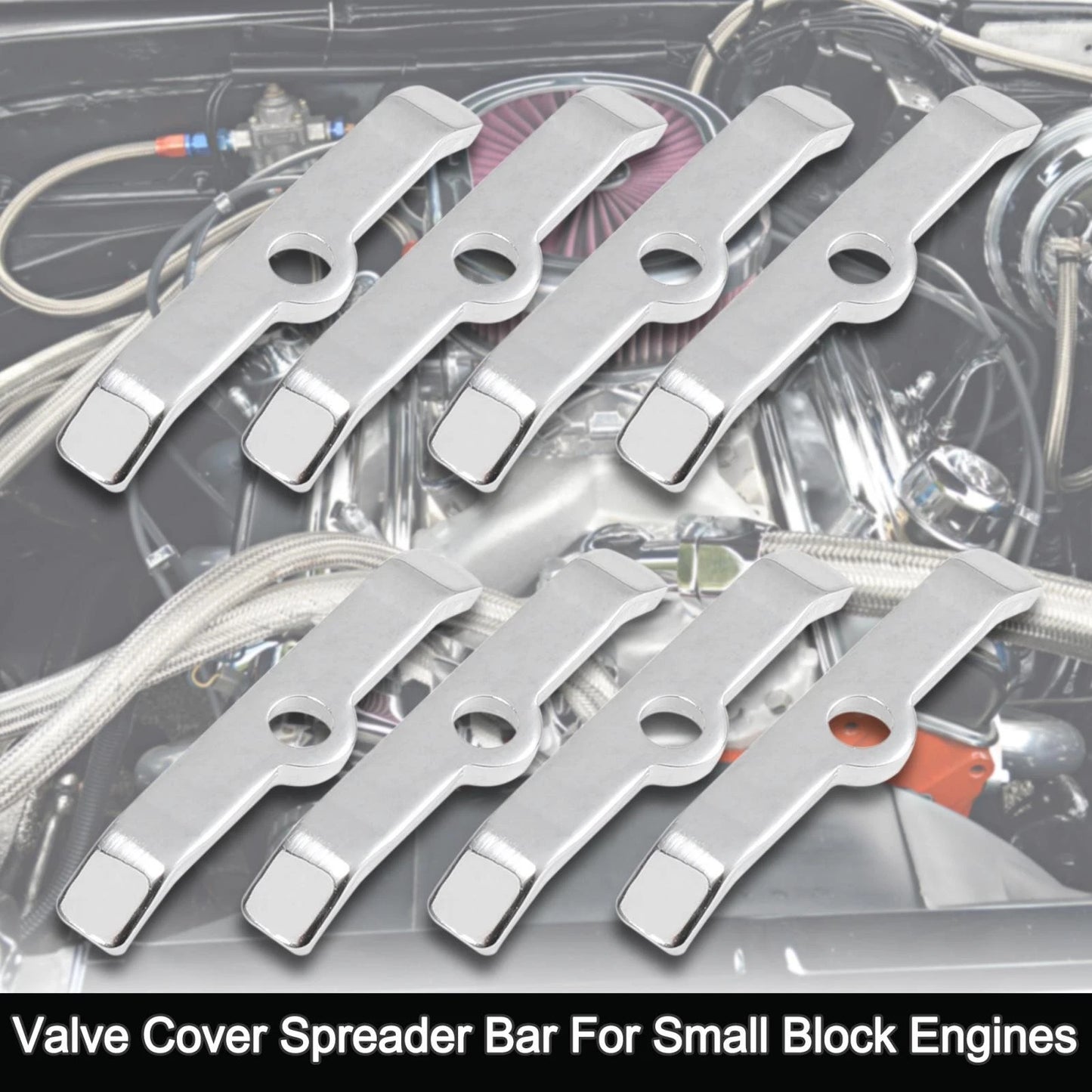 3" Valve Cover Spreader Bar Hold Down Tabs for Chevy 283 305 327 Engines