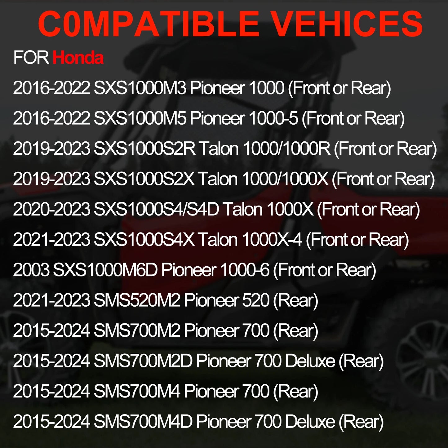 Rear Wheel Bearing + Circlip for Honda Pioneer 700/700-4 2015-2024