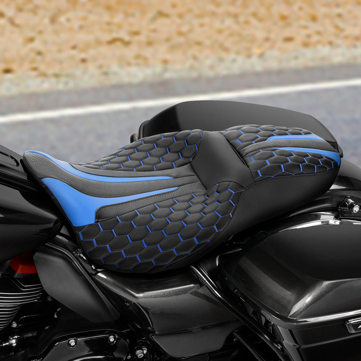Heated Driver Rider Passenger Seat for Harley Touring Road Glide (2009-2023)