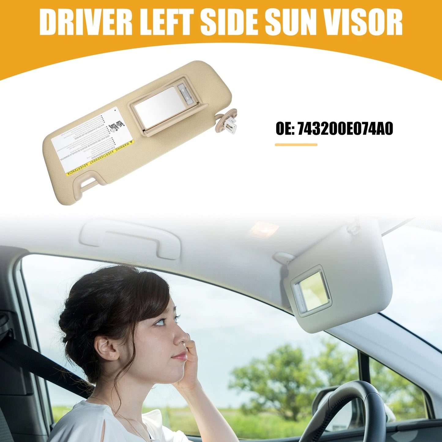Sun Visor Assembly for Toyota Highlander 2014-2019 Beige
