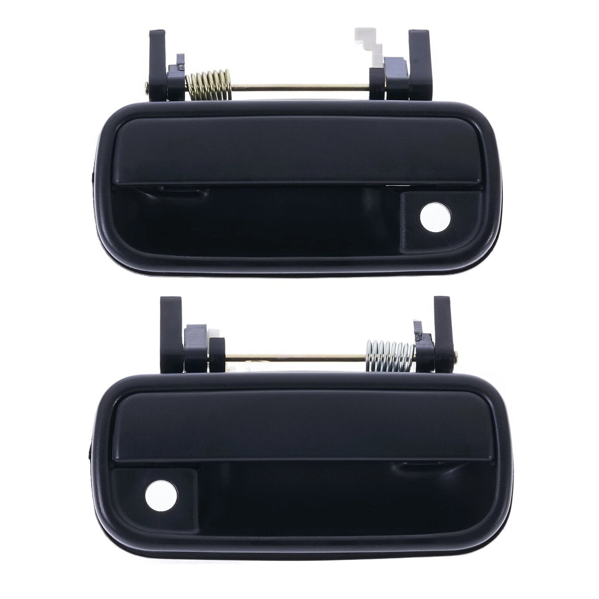 2 x Front LH + RH Door Handle Outer Textured Black for Toyota Hilux (1988–1997)