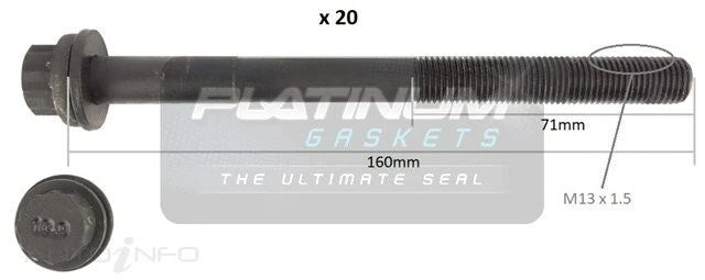 CYLINDER HEAD BOLT SET for Toyota Land Cruiser VDJ78/79/VDJ200 4.5L 1VD 1VDFTV