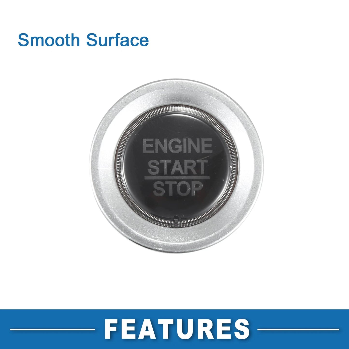 Engine Start Stop Switch Button for Honda Fit (2015-2018) Silver Tone