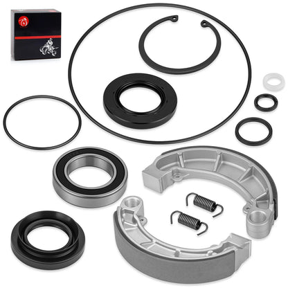 Rear Brake Drum Bearing Seals Shoes for Honda Rancher 420 TRX420TE 2007-2013