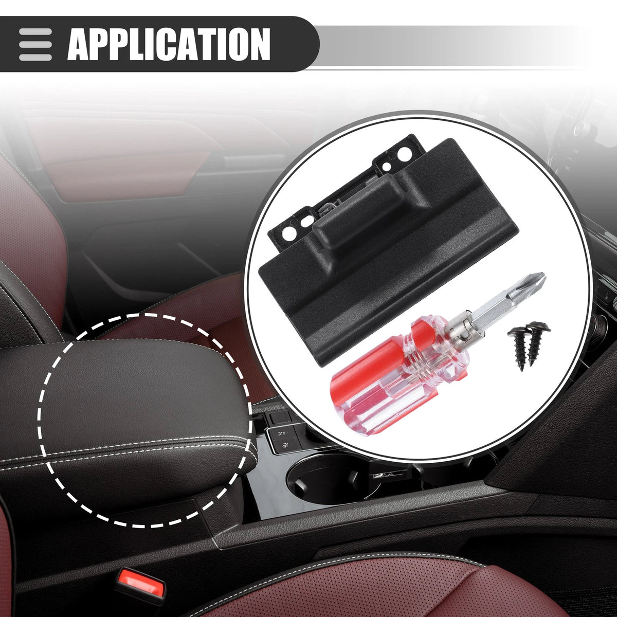 Center Console Lid Door Lock Lever for Toyota Tacoma (2015-2022)