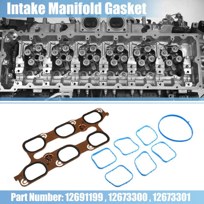 Engine Intake Manifold Upper Lower Gasket Set for GMC Buick