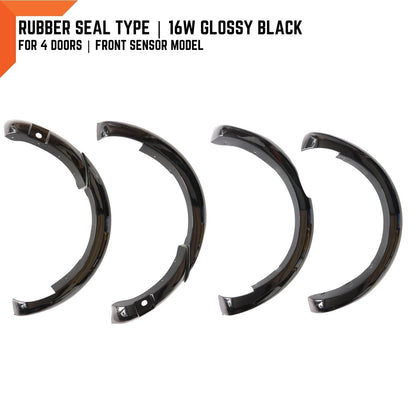 16W Glossy Black Fender Flares for Ford Ranger T6 (2018-2021)