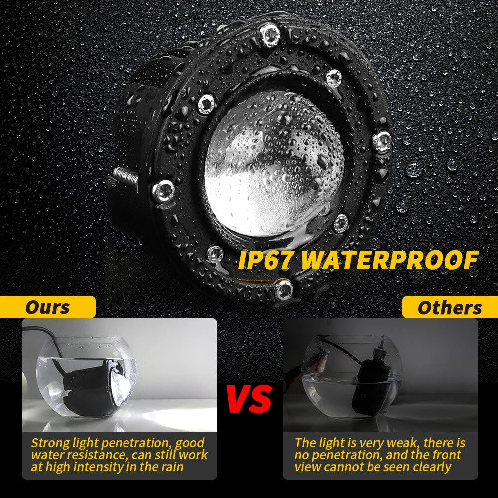 3" 8D Lens LED Working Light for Car UTV ATV - Flush Mount Fog Lamp