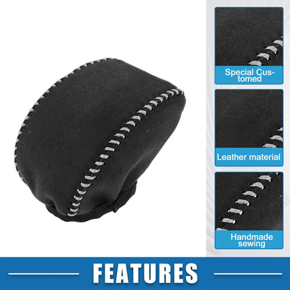 Auto Gear Shifting Knob Cover for Toyota RAV4 (2019-2022) Black Gray Stitches