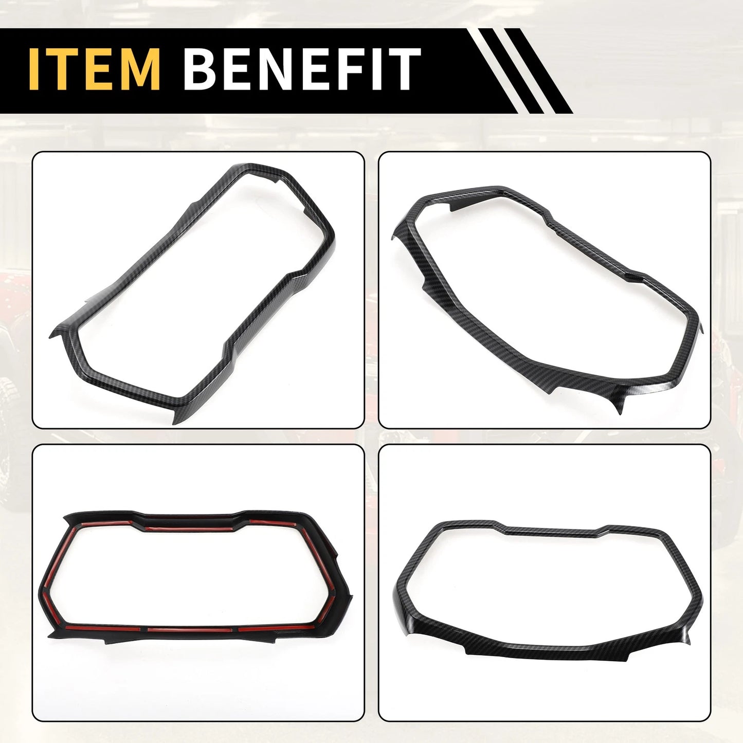 Dashboard Meter Panel Frame Cover for Chevy Colorado (2023-2024) Carbon Fiber