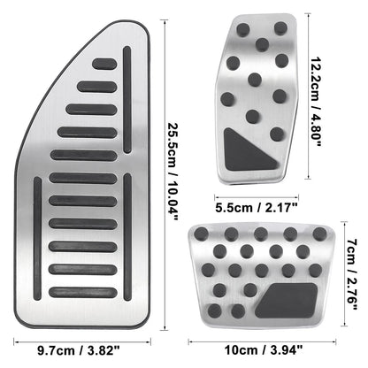 Footrest Accelerator Brake Pedal Pads Cover Kit for Jeep Compass (2017-2021)