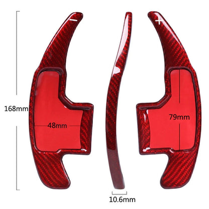 Red Carbon Fiber Steering Wheel Paddle Shifters for Ford Mustang (2015-2017)