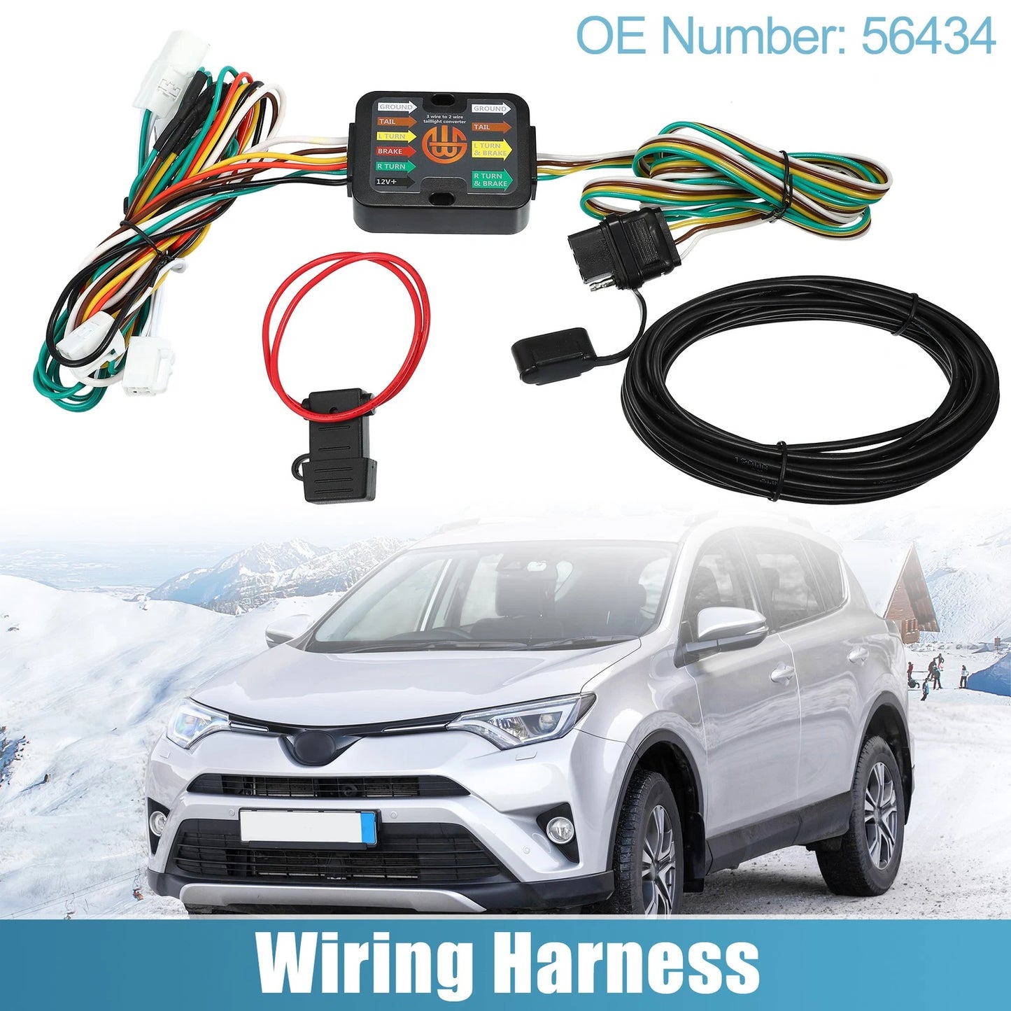 1 x 4-Pin Trailer Wiring Harness for Toyota RAV4 (2019–2020)