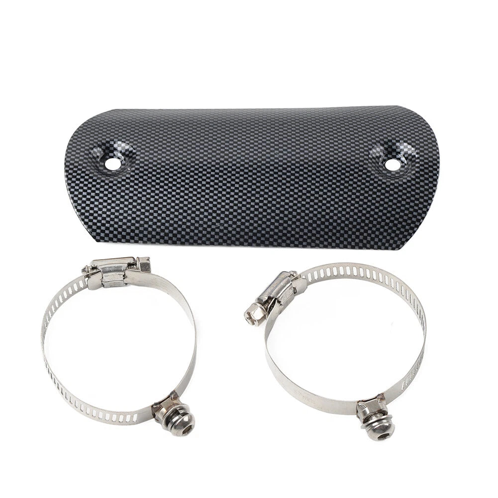 Exhaust Middle Pipe Heat Shield Cover for Car Muffler Protector Carbon Like