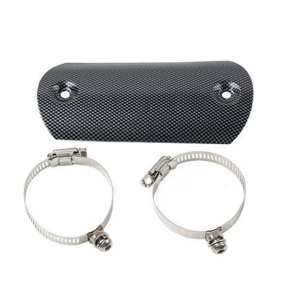 Exhaust Middle Pipe Heat Shield Cover for Car Muffler Protector Carbon Like