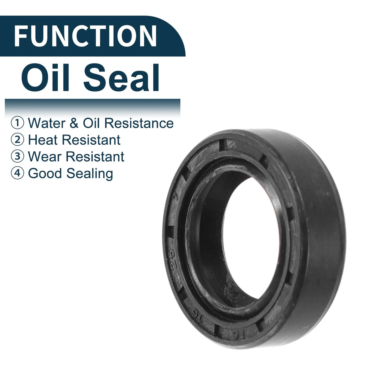 Oil Seal 16x25x7mm 5Pcs Seal Ring Rotary Shaft NBR Rubber for Make Model