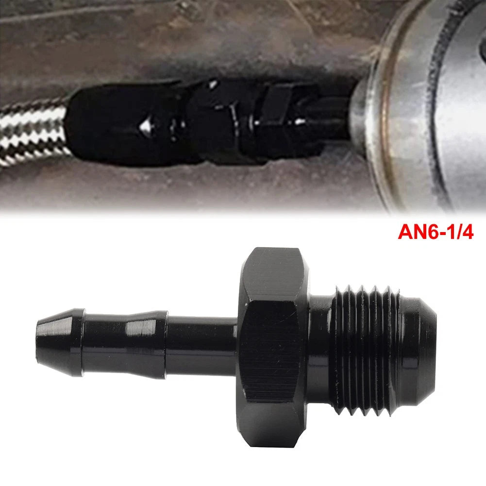 6AN AN6 Male to 1/4" Barb Push Lock Fitting for Oil Fuel Hose Adapter