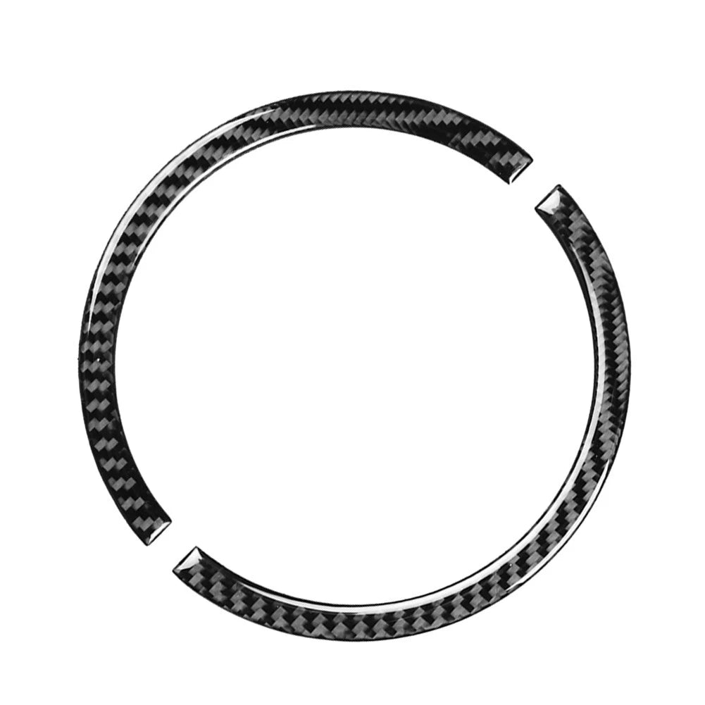 Black Carbon Fiber Interior Door Handle Trim Cover for Fiat 500 (2012-2015)