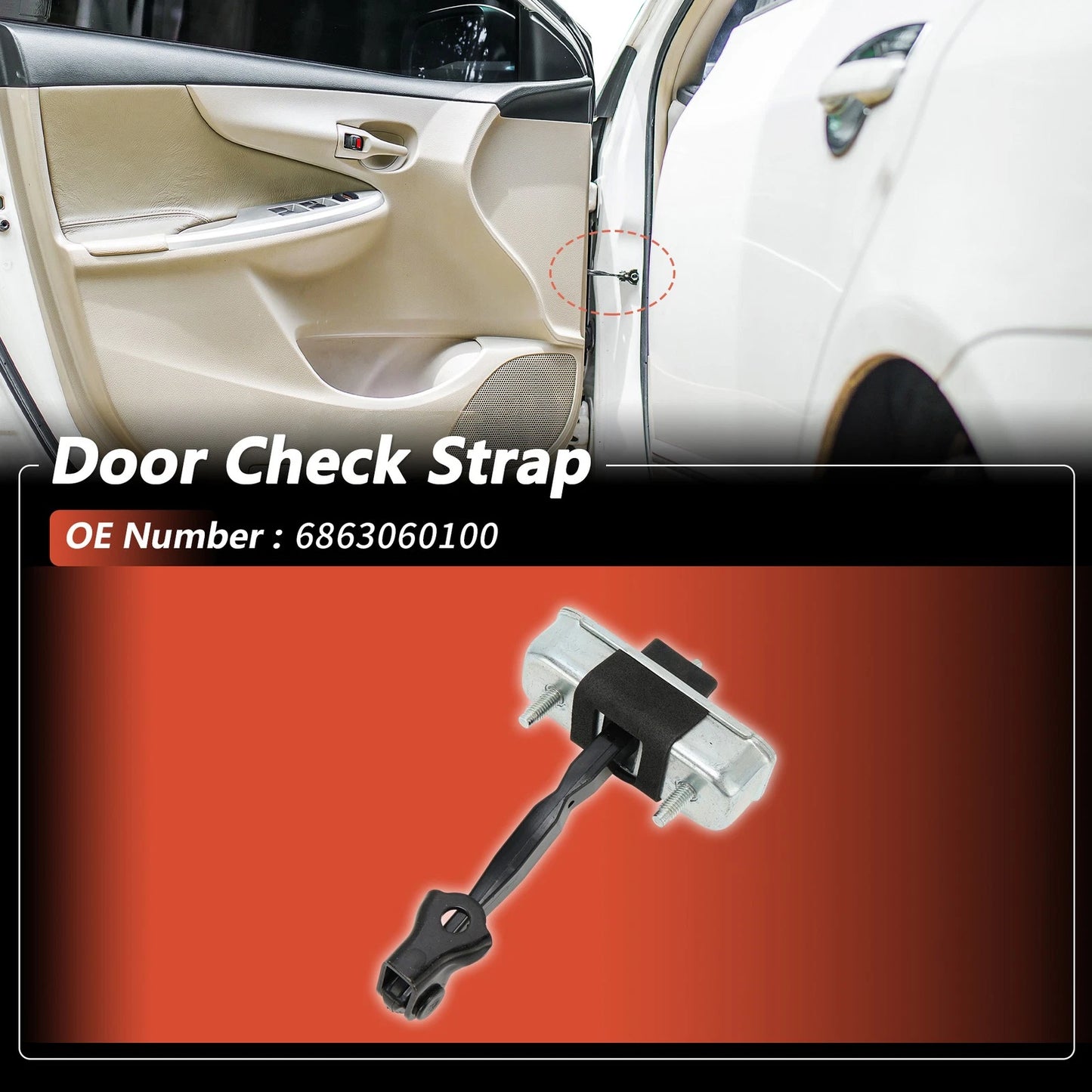 Rear Left/Right Door Check Strap for Toyota Tacoma (2005-2016) 1 Pc